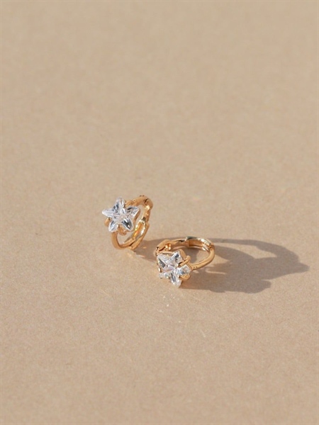 14K Star Cubic mini huggie (S)