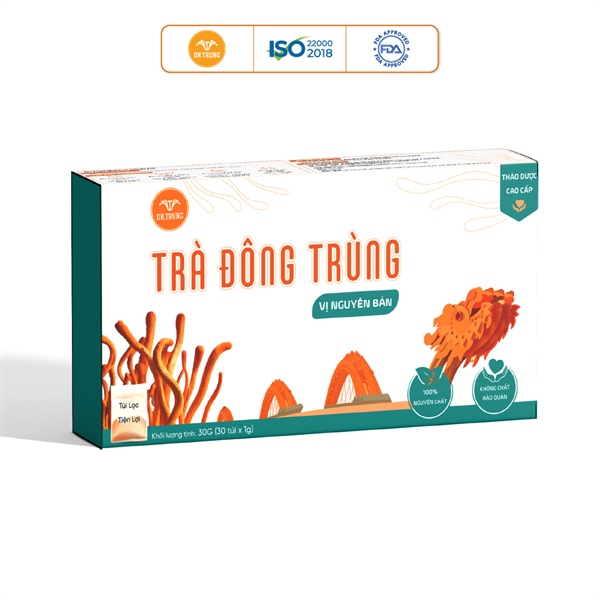 Trà Đông Trùng vị nguyên bản - Hộp 30 túi lọc