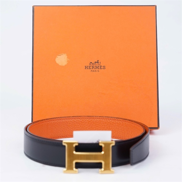 Thắt lưng Hermes đen 3x99cm (L-N) KG+