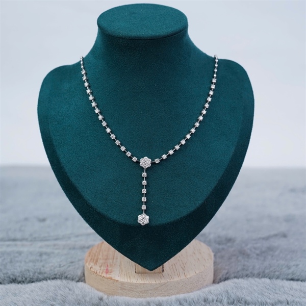 Dây chuyền Princess kim cương sz5.02-5.05x3.12 KG+