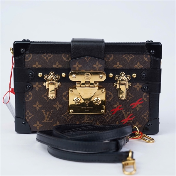 Túi LV Trunk hoa nâu viền đen sz19 (L-N) KG+