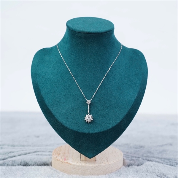 Dây chuyền Princess kim cương sz4.43-4.45x2.68 KG+