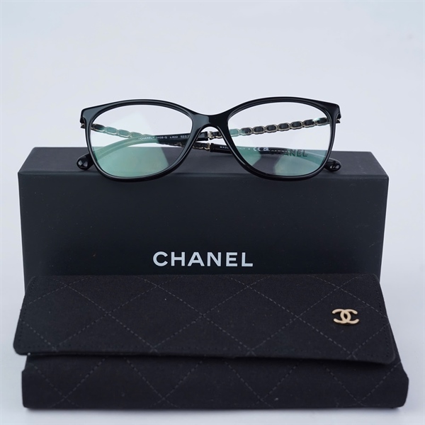 Kính Chanel đen 3408-Q c622 (52-16-140) (HV) KG+