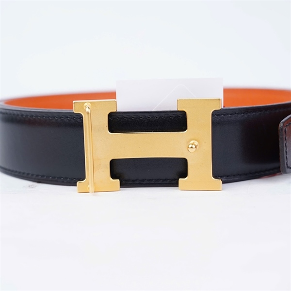 Thắt lưng Hermes đen 3x99cm (L-N) KG+