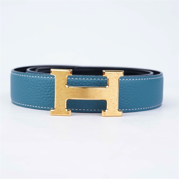 Thắt lưng Hermes xanh 3x95cm (L-N) KG+