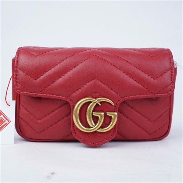 Túi GG Marmont đỏ (476433-203887) sz17 (L-N) KG+