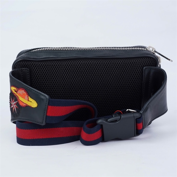 Túi GG Belt đen in hình rắn (474293-200047) sz24 (L-N) KG+