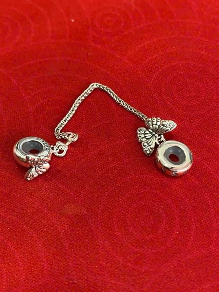 Charm bạc 925 xích gắn bướm+