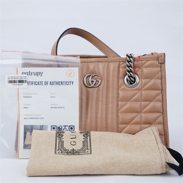 Túi GG Marmont Tote nude (681433-493075) sz26 (HV) KG+