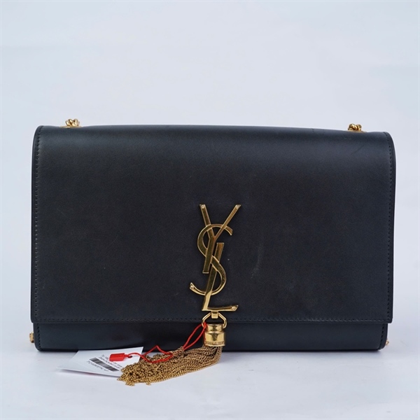 Túi YSL Kate đen khóa vàng 24cm (ALM354119 0617) KG+