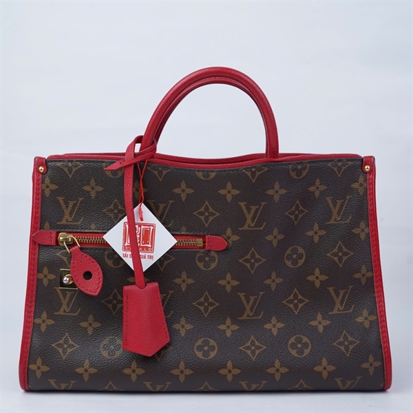 Túi LV Popincourt Tote hoa nâu viền đỏ sz31 (HV) KG+