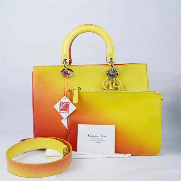 Túi Dior Lady cam ombre vàng kèm ví (17-BO-1113) szL (A-T) KG+