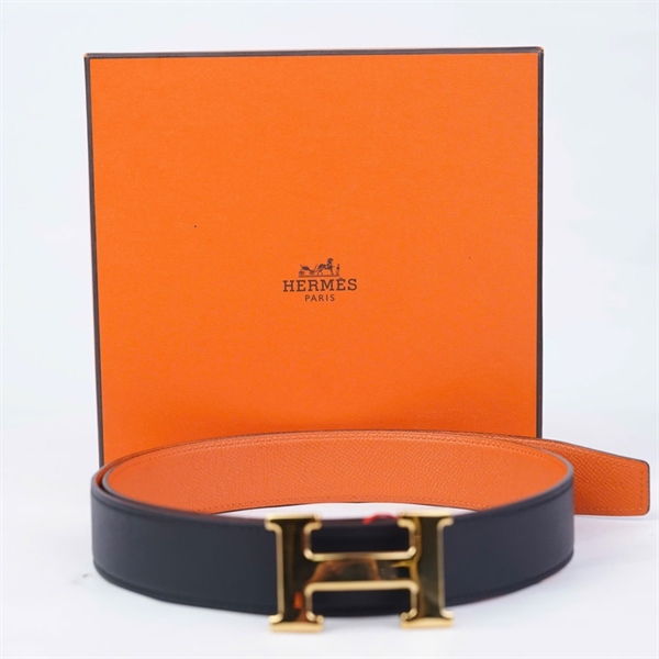 Thắt lưng Hermes đen sz 3x100cm (L-N) KG+