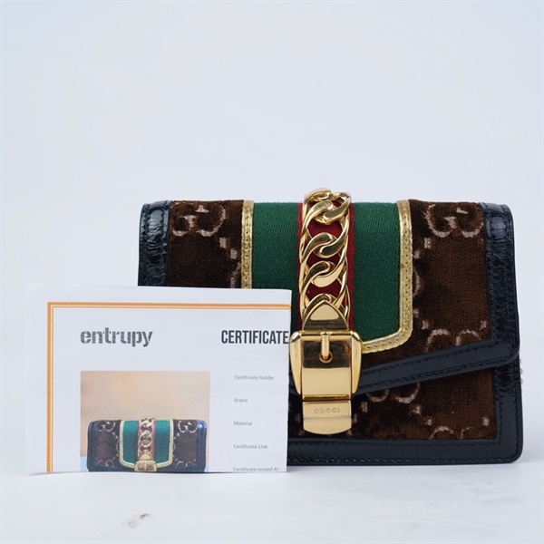 Túi GG Sylvie nâu (494646-2067) sz16 KG+