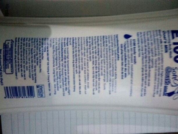 Sữa tắm E100 tinh chất sữa dê 800 ML