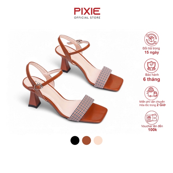 Giày Sandal Cao Gót 7cm Phối màu X958