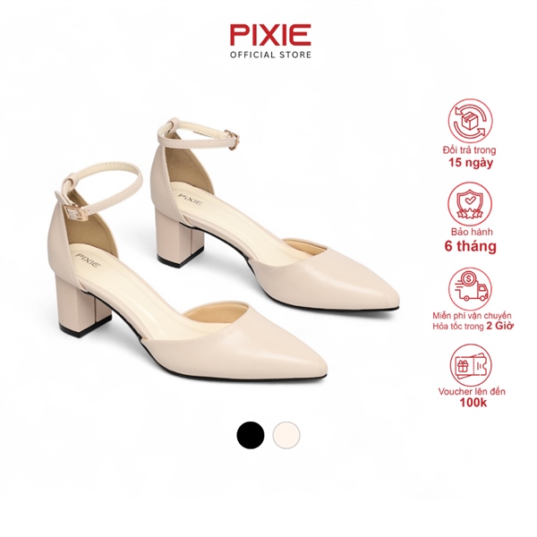 Giày Cao Gót 5cm Bít Mũi Quai Hậu H349