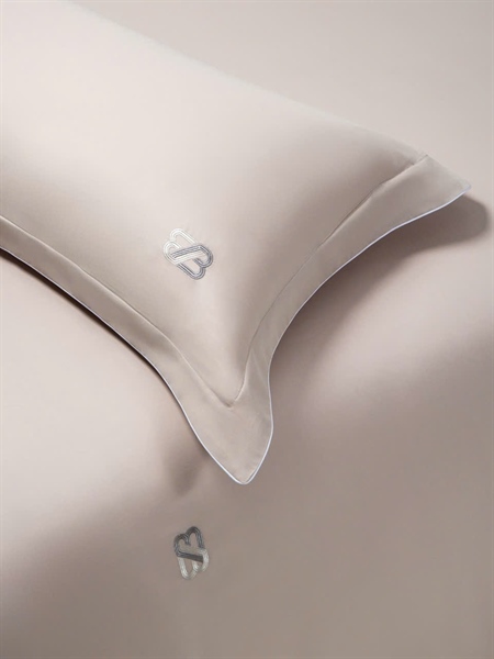 Bộ ga yến mạch | Cotton Tencel lyocell - LH03 - thêu 2 chữ B