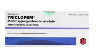 Thuốc tiêm tránh thai Triclofem 150mg (Hộp 4 vỉ x 5 ống x1ml) - Indonesia