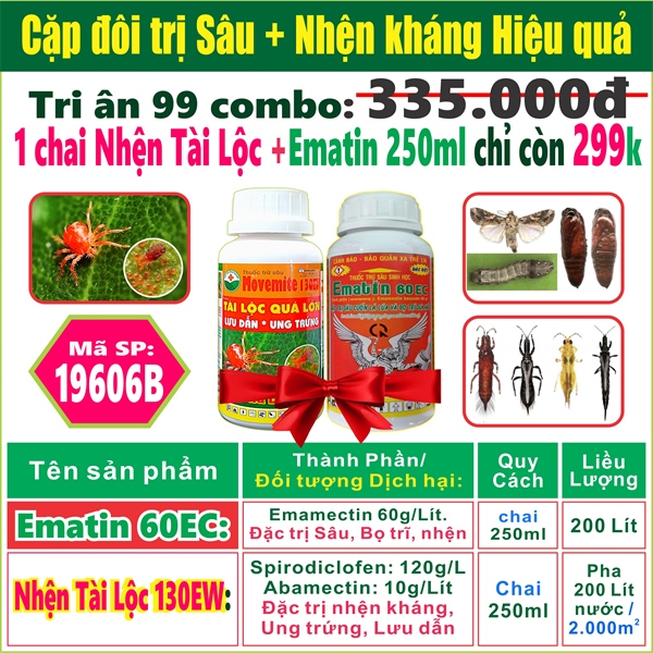Combo Ematin 250ml + Nhện Tài Lộc 250ml. *****