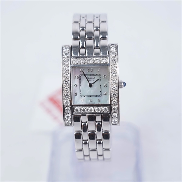 Đồng hồ Chopard vàng trắng mặt viền kim- kim zin (543046) sz27.6 (HC) KG+