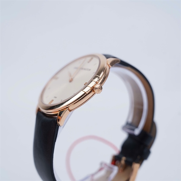 Đồng hồ Harry Winston mặt tròn dây đen (No133) sz41 (HC) KG+