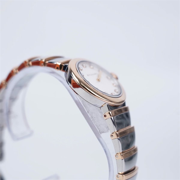 Đồng hồ Bvlgari bạc viền vàng hồng (L4968) sz30.7 (HC) KG+