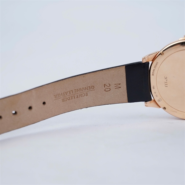 Đồng hồ Harry Winston mặt tròn dây đen (No133) sz41 (HC) KG+