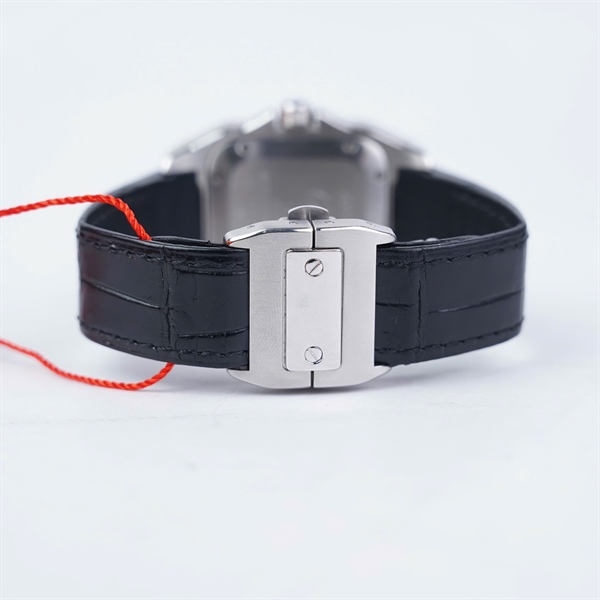 Đồng hồ Cartier mặt viền kim- kim độ dây đen (543774WX) sz37 (HC) KG+