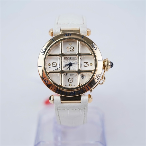 Đồng hồ Cartier dây trắng (MG278124) sz44.8 (HC) KG+