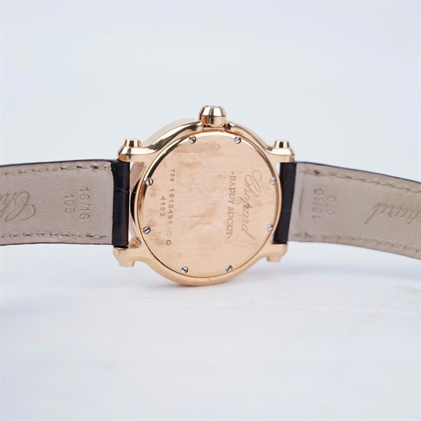 Đồng hồ Chopard mặt tròn dây nâu (1612491) sz38 (HC) KG+