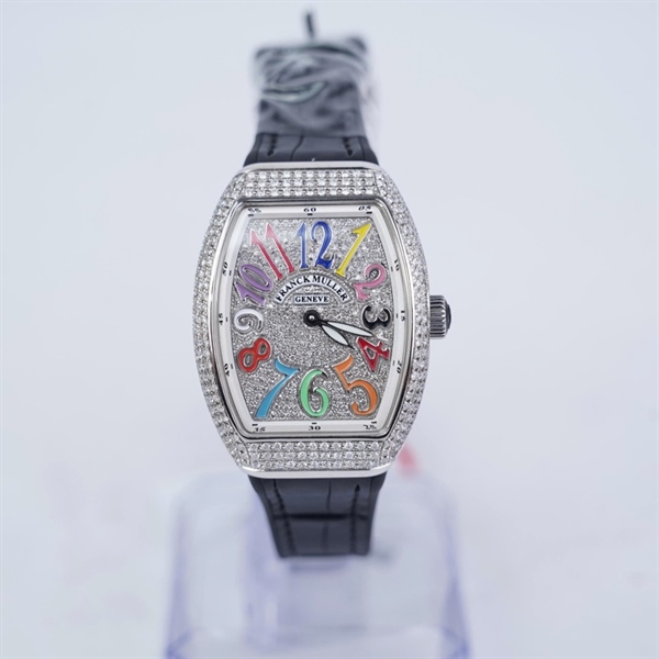 Đồng hồ Franck Muller 12 số kim màu dây đen (No3931) sz34.7 (HC) KG+