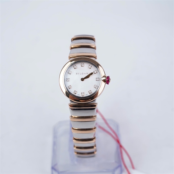 Đồng hồ Bvlgari bạc viền vàng hồng (L4968) sz30.7 (HC) KG+