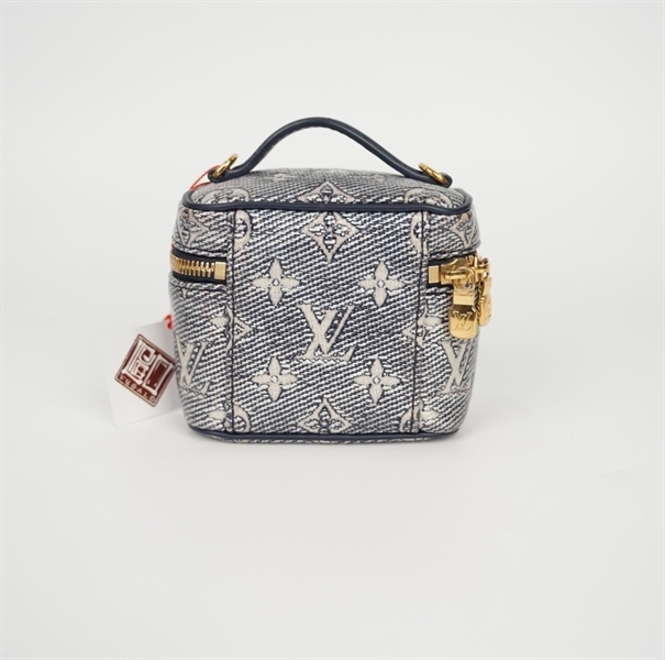 Túi LV Vanity xanh hoa trắng kèm gương sz11 KG+