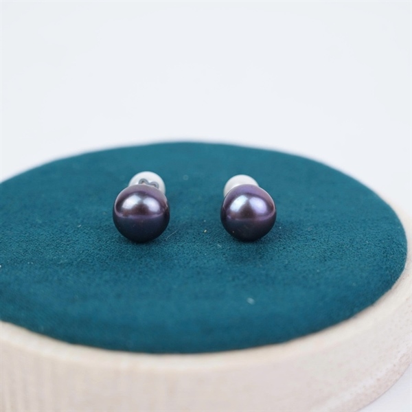 Bông tai ngọc trai đen KG+