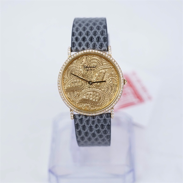 Đồng hồ Chopard dây cá sấu xám đen kim độ (334945) sz33.4 (HC) KG+