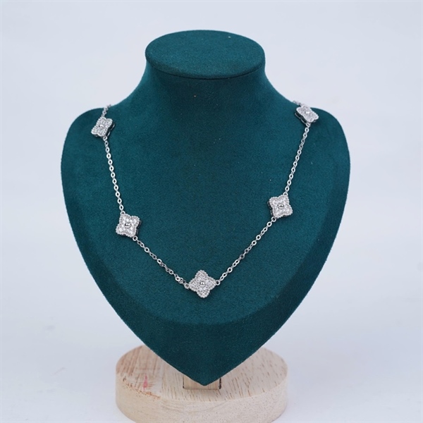 Dây chuyền hoa bạc KG+