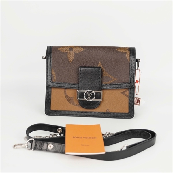 Túi LV Dauphine nâu phối đen (GL1189) 2 strap sz24 +