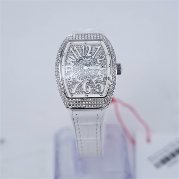 Đồng hồ Franck Muller mặt full kim dây trắng (No2239) sz34.7 (HC) KG+