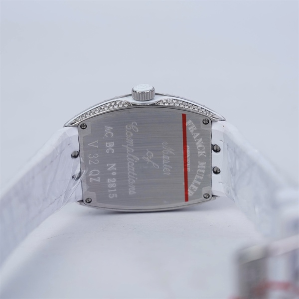 Đồng hồ Franck Muller trái tim dây trắng (No2815) sz34.7 (HC) KG+