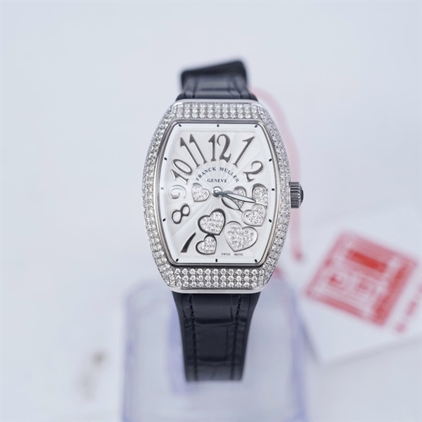 Đồng hồ Franck Muller trái tim dây đen (No3676) sz34.7 (HC) KG+