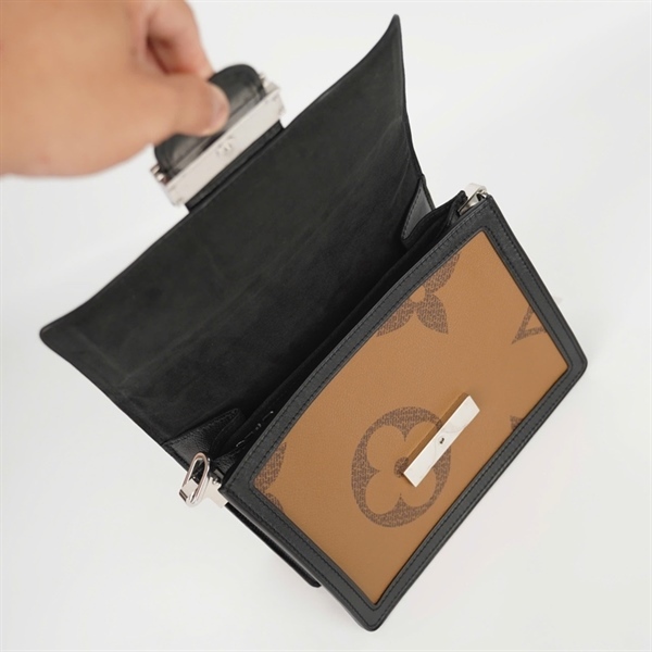 Túi LV Dauphine nâu phối đen (GL1189) 2 strap sz24 +