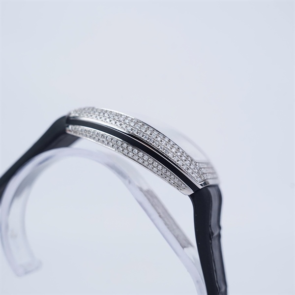 Đồng hồ Franck Muller trái tim dây đen (No3676) sz34.7 (HC) KG+