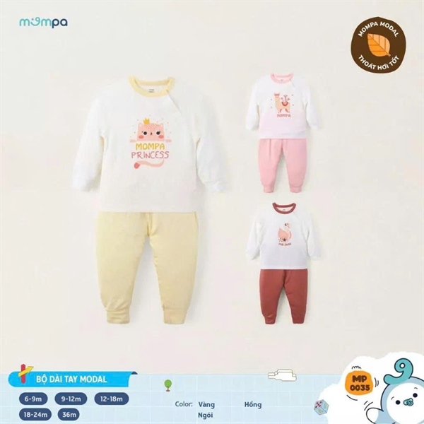 Mompa Bộ dài Modal 3 màu MP0035