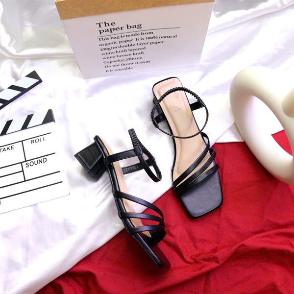 Sandal Gót Hậu Thun Dây Mảnh - GV