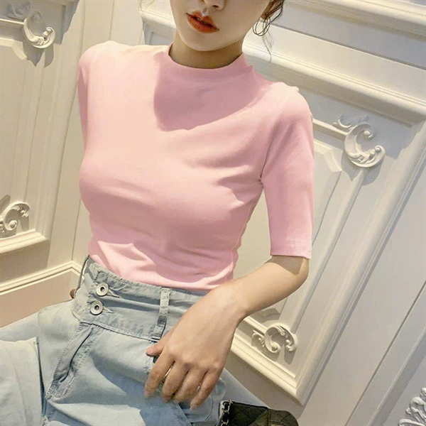 ÁO THUN CỔ TRỤ TAY LỬNG BODY