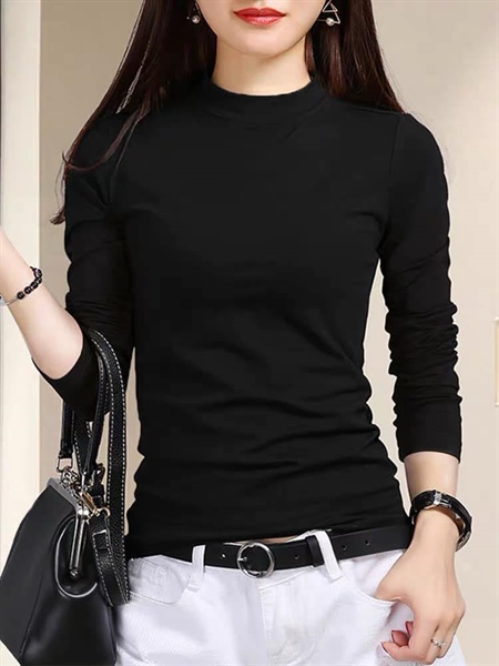 ÁO THUN CỔ TRỤ TAY DÀI BODY