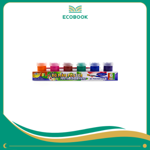 Bộ màu vẽ Poster POS0620B 6 màu- 20ml - kèm cọ Bộ màu vẽ Poster POS0620B 6 màu- 20ml - kèm cọ
