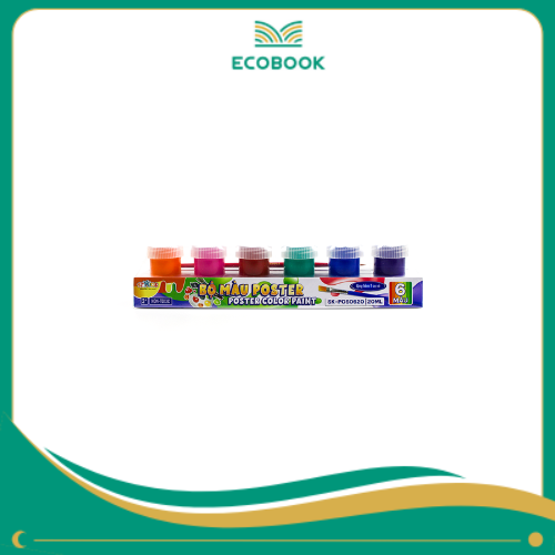 Bộ màu vẽ Poster POS0620A 6 màu- 20ml - kèm cọ Bộ màu vẽ Poster POS0620A 6 màu- 20ml - kèm cọ