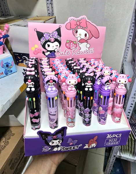 Bút bi 10 màu Kuromi, lốc 36h📌Sỉ 7k/c, lốc - 6.8k